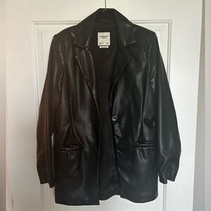 Abercrombie Leather Blazer